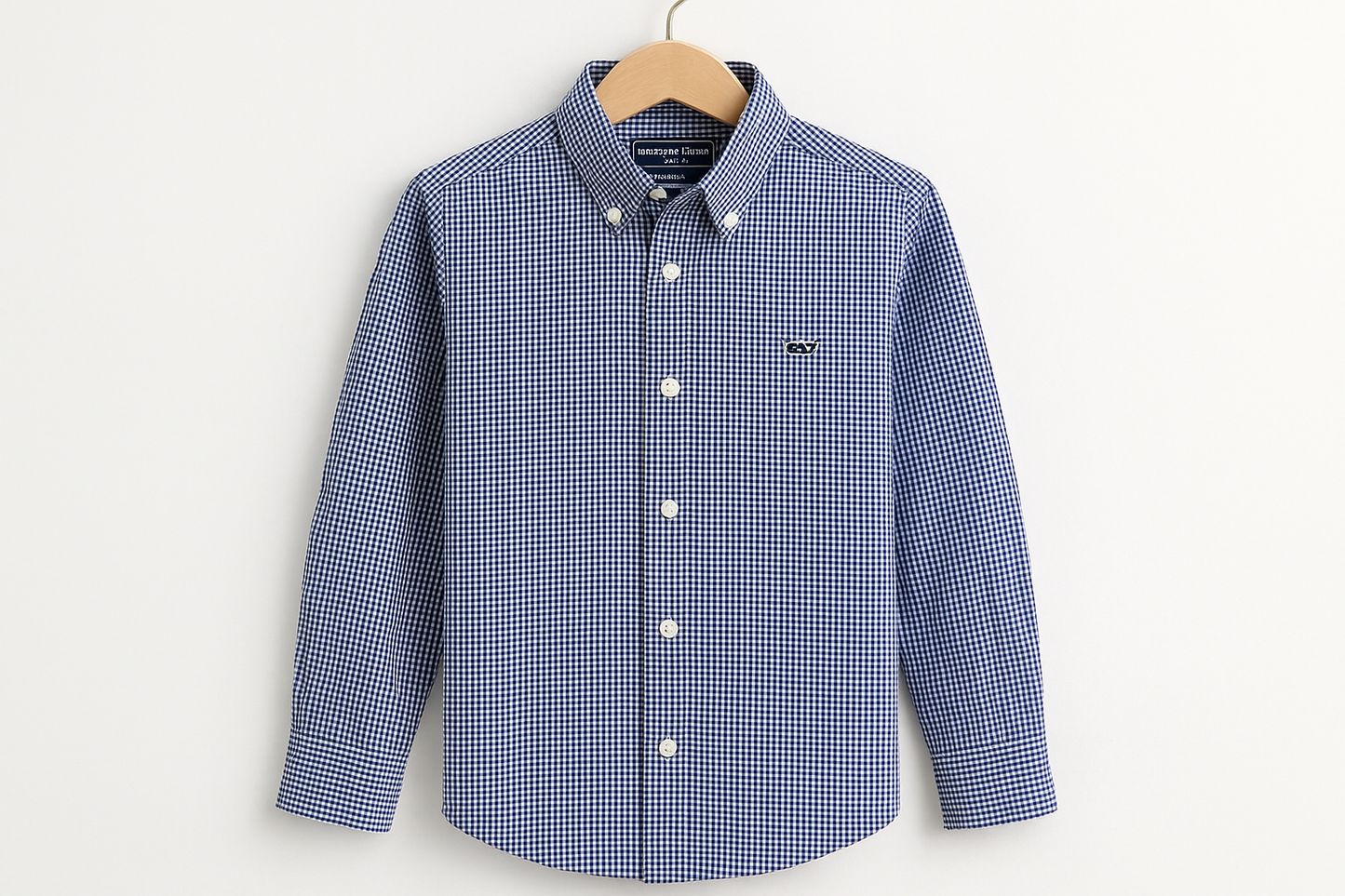 Camisa de niño Vineyard Vines - Colgada con gingham pequeño
