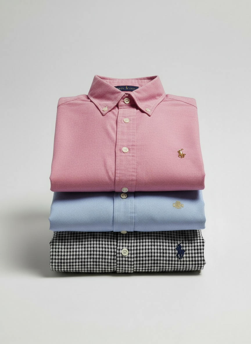 Camisa de botones Polo Ralph Lauren 🏇🏼 con patron de cuadros finos negro y blanco Talla XL Entalle Regular