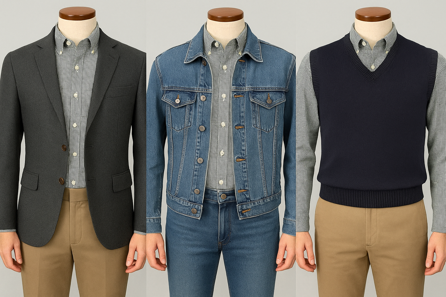 Collage 3 - Estilos versátiles: smart casual, relajado y preppy