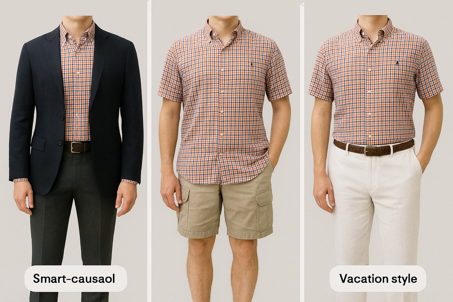 Collage 3 - Estilos versátiles: smart casual, relajado y vacaciones