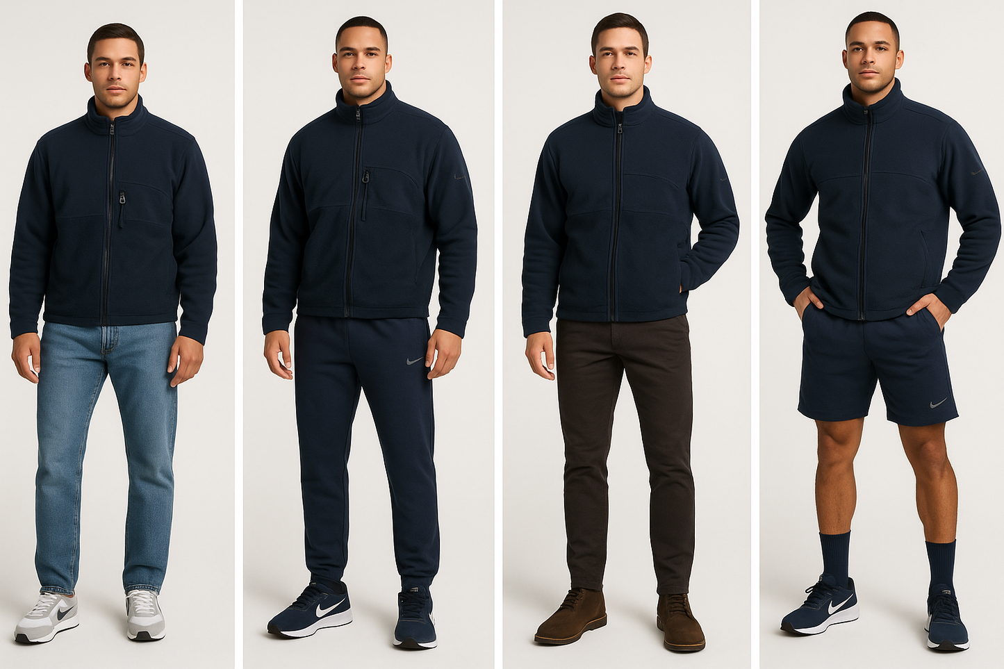 Collage de looks completos coordinados