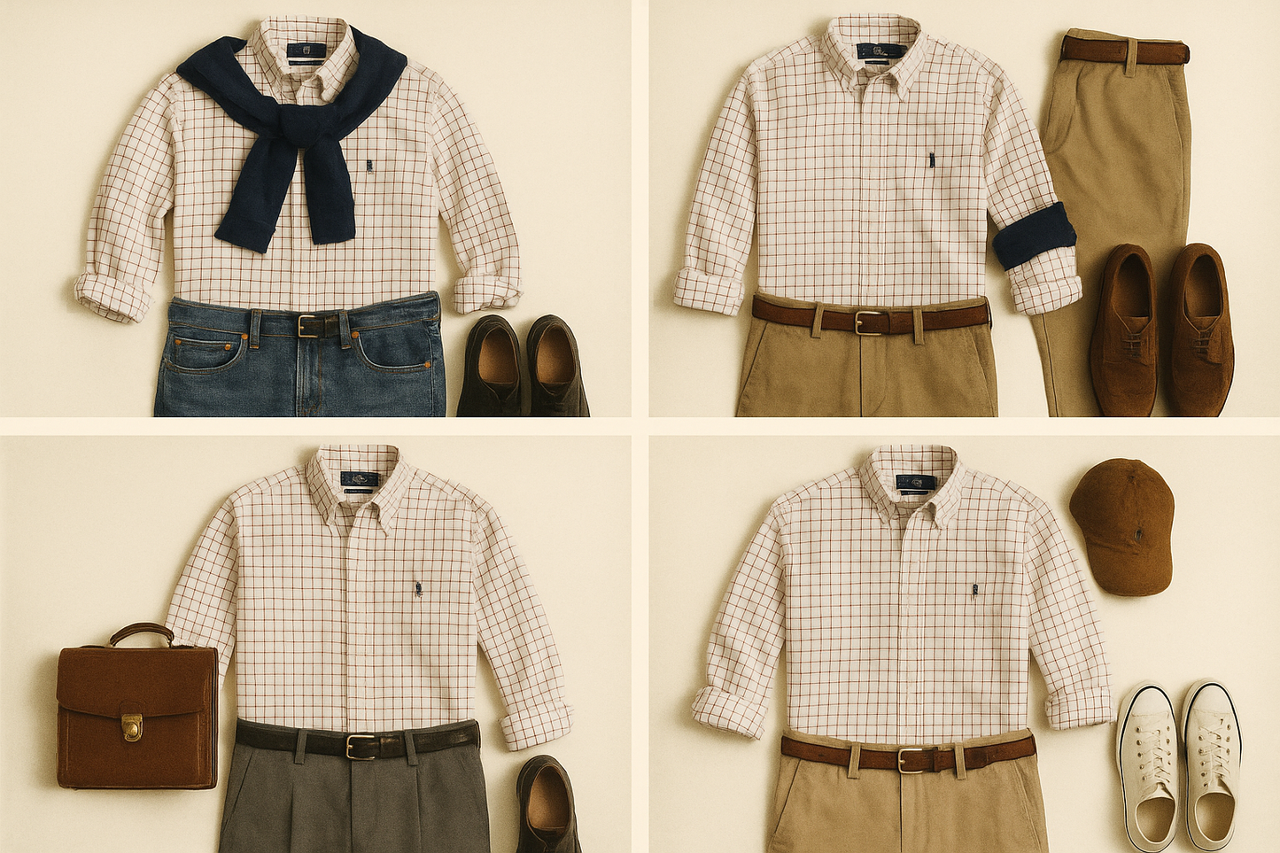 Collage de outfits completos