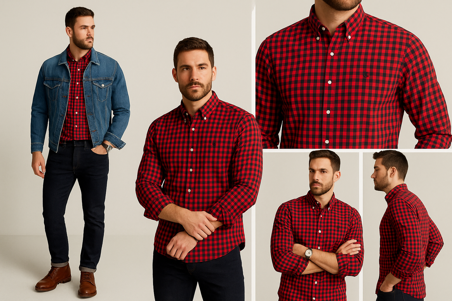 Collage look casual repetida