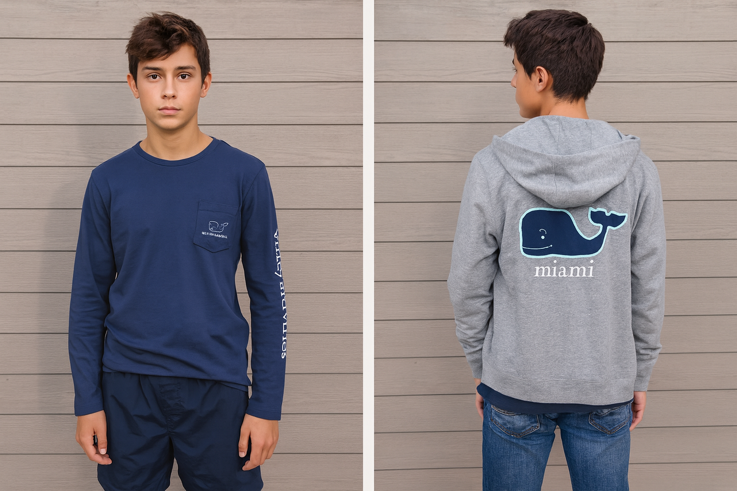 Collage looks casual niño