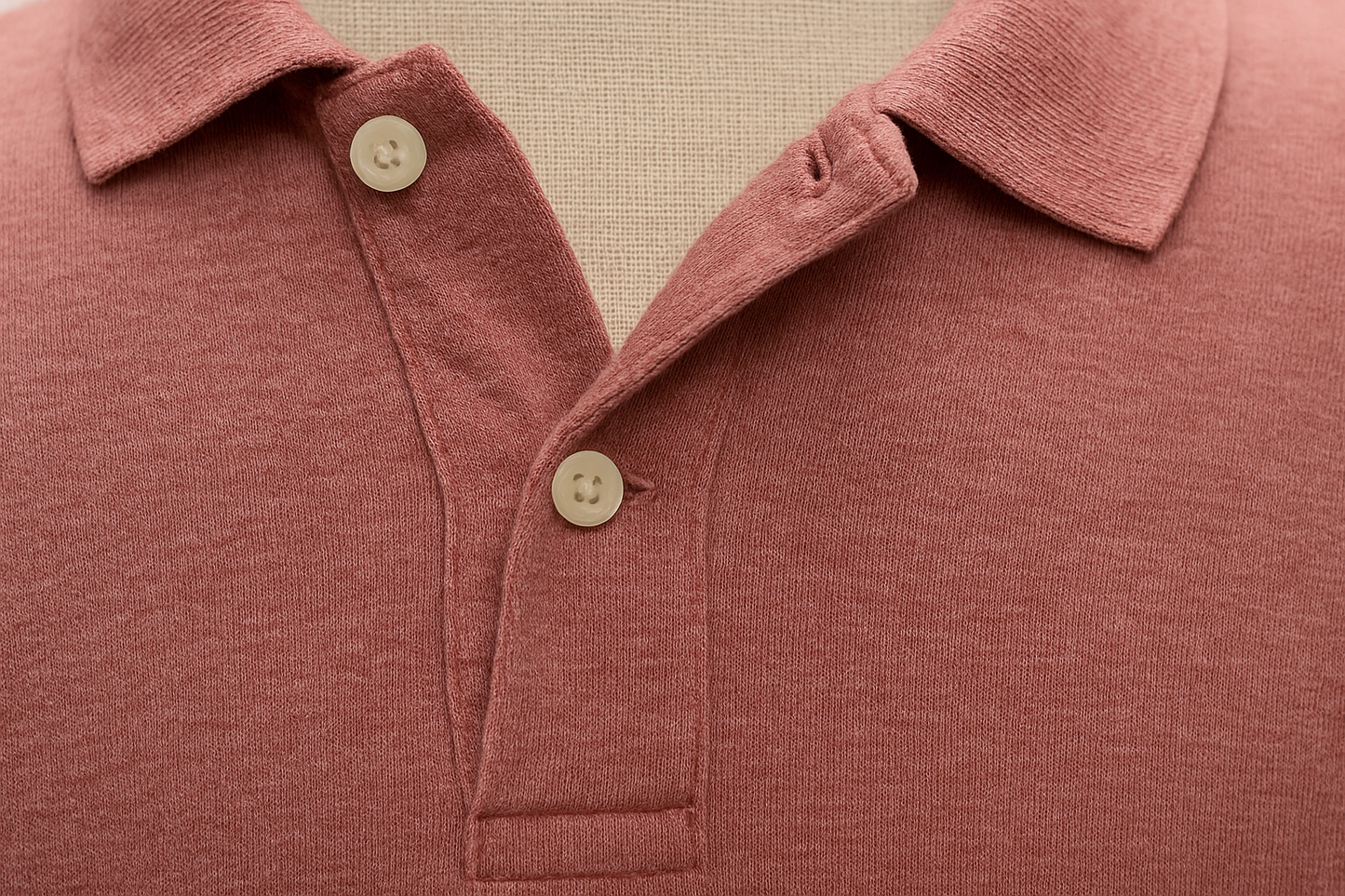 Detail shot of collar and buttons