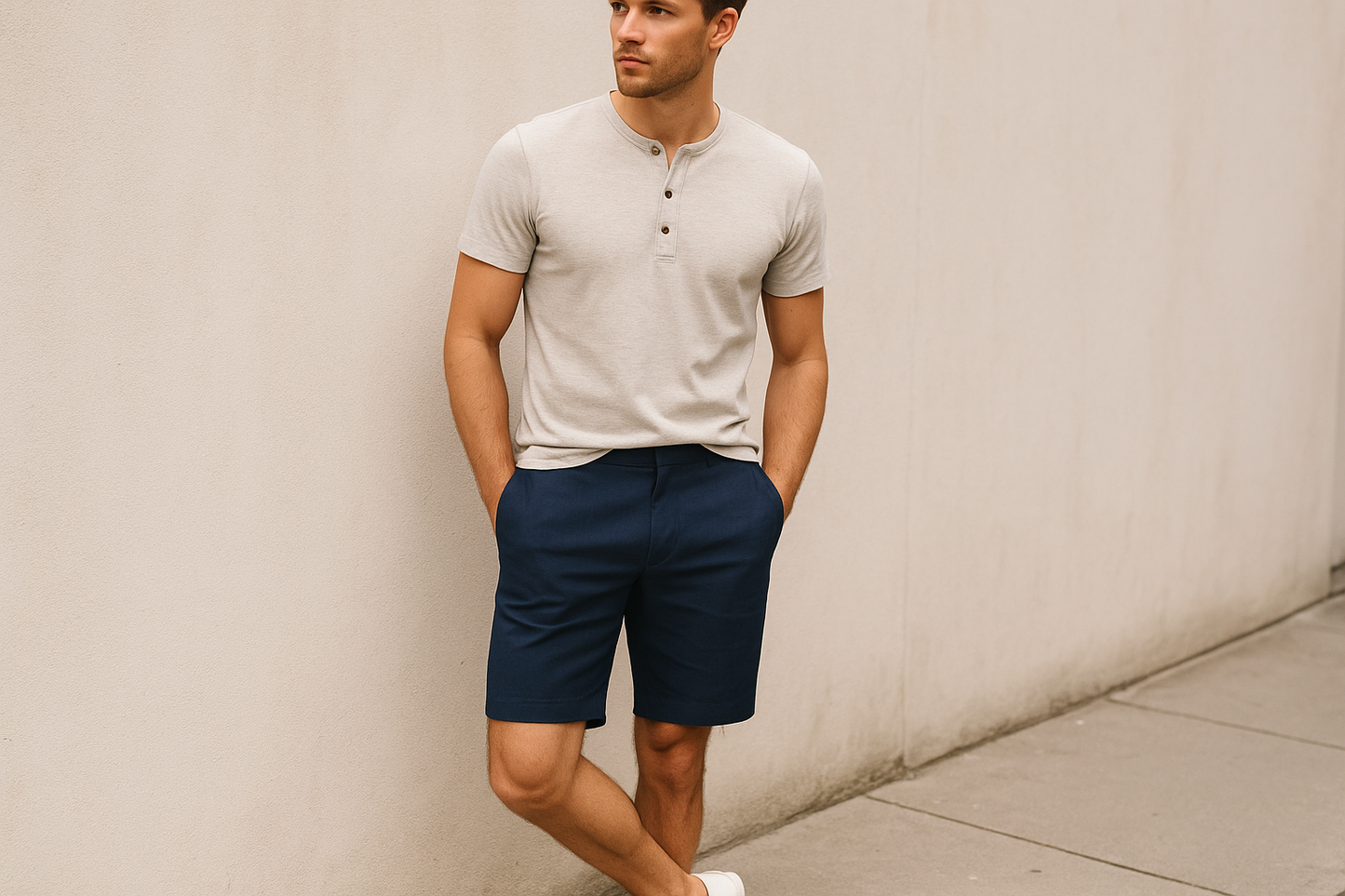 Estilo urbano casual con henley