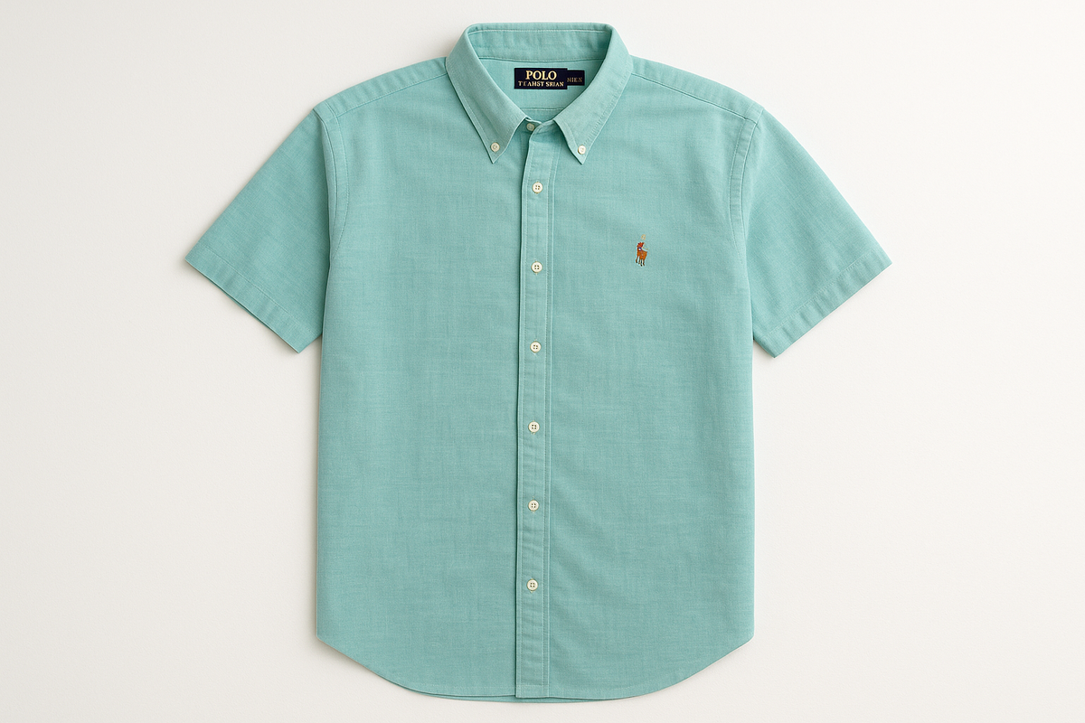 Flat lay camisa turquesa claro XLT