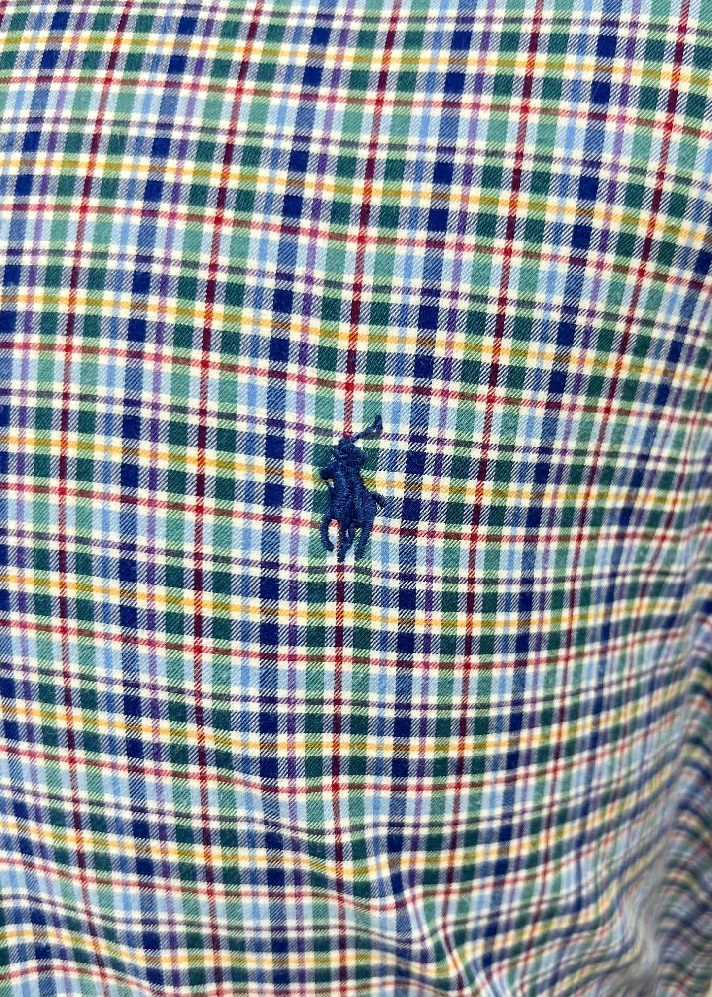 Camisa Polo Ralph Lauren 🏇🏼 con patrón de cuadros multicolor Talla S Entalle Regular
