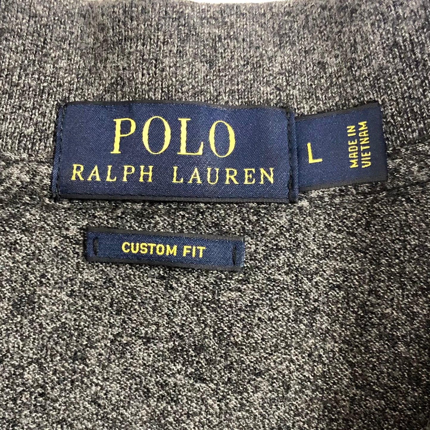Camiseta Polo Ralph Lauren 🏇🏼 color gris oscuro Talla L Entalle Custom Fit