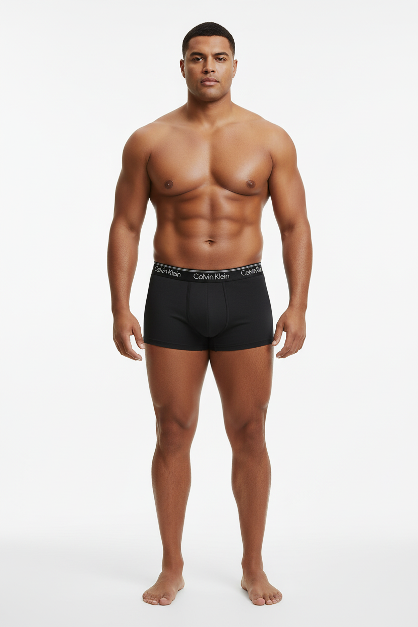 Boxer Briefs Calvin Klein de Microfibra - Tela ligera en color negro en Talla XL