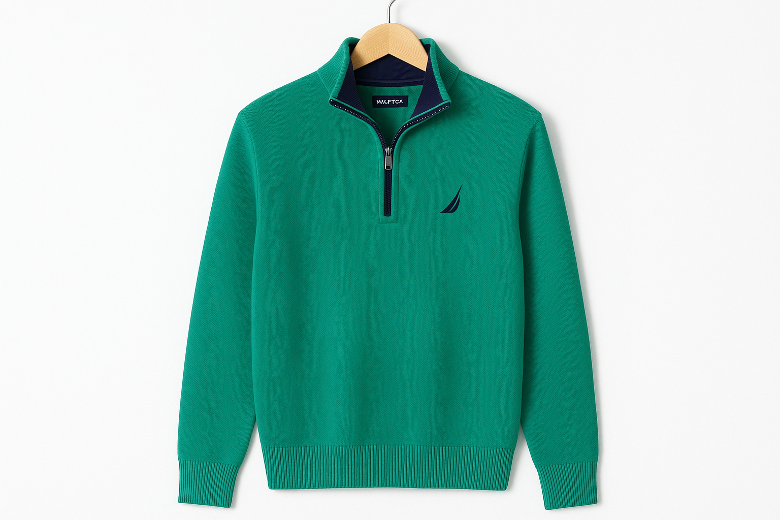 Sueter Jersey Nautica ⚓️ color verde con logo tradicional Talla