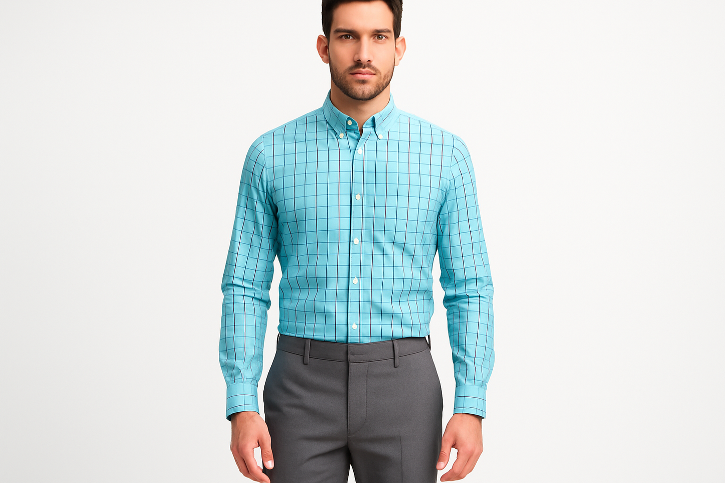 Look 4 - Con pantalón de vestir gris