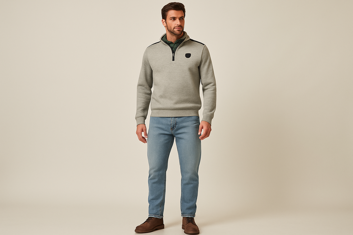 Look 5: Sudadera con jeans claros y botas - Estilo weekend casual