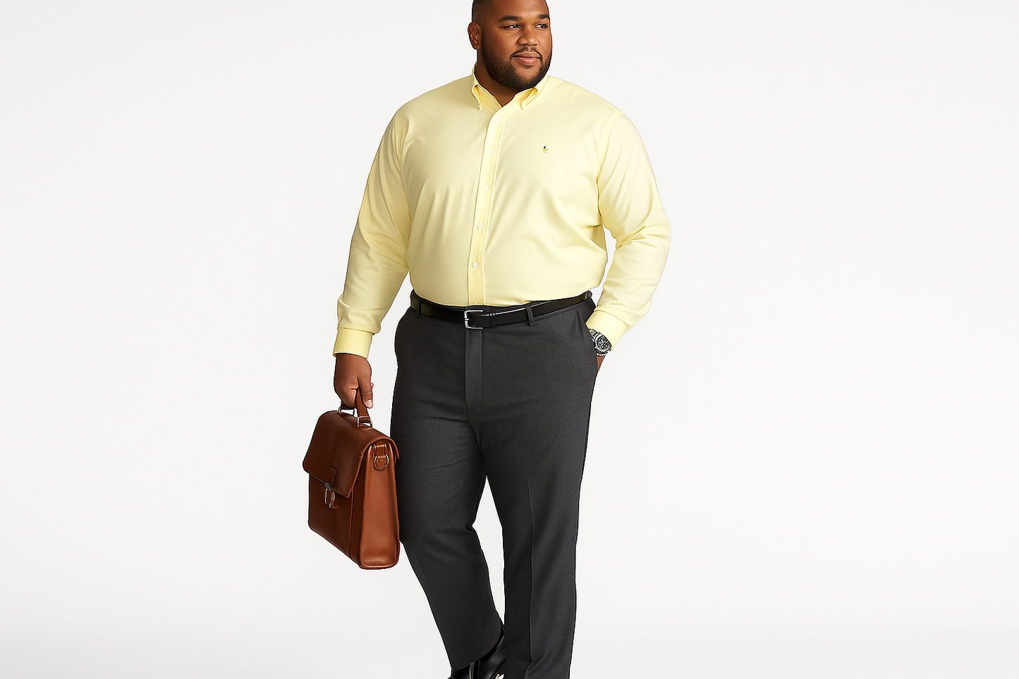 Look business-casual manga larga
