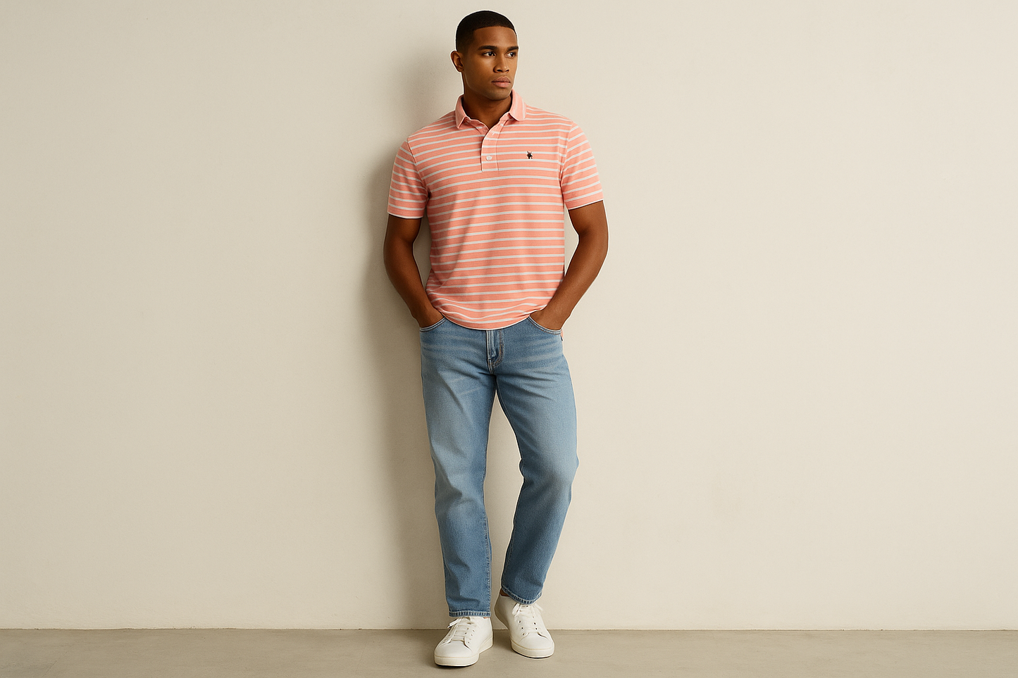 Look casual relajado con jeans claros