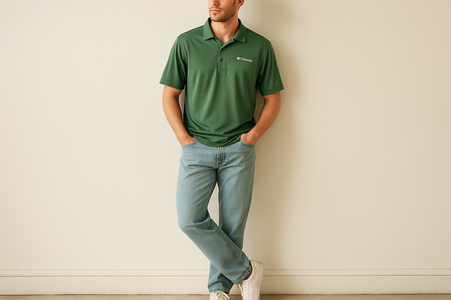 Look casual relajado con jeans claros