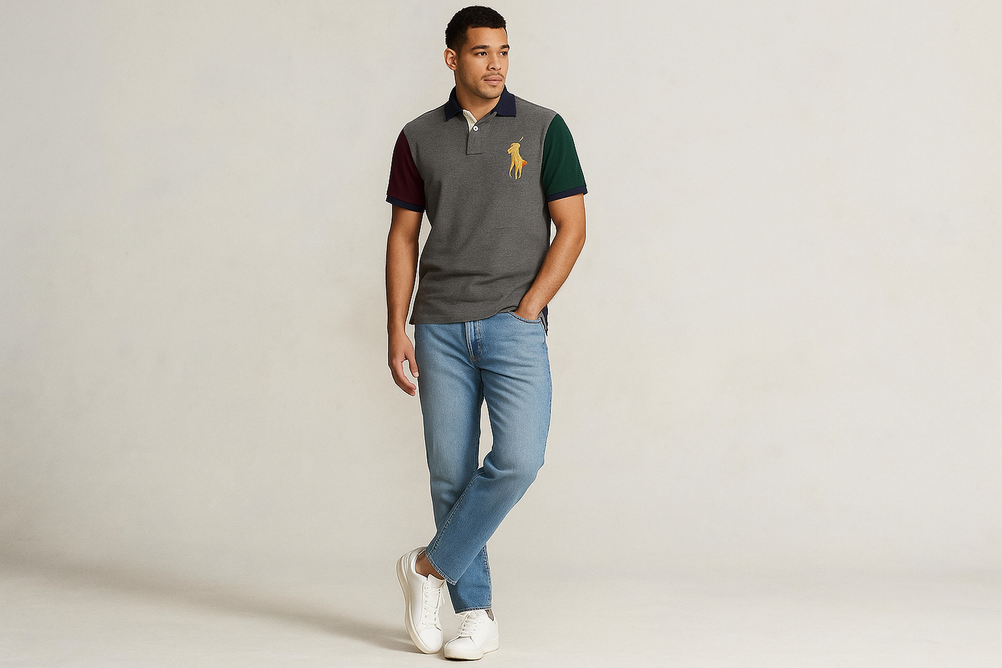 Look casual relajado con jeans claros