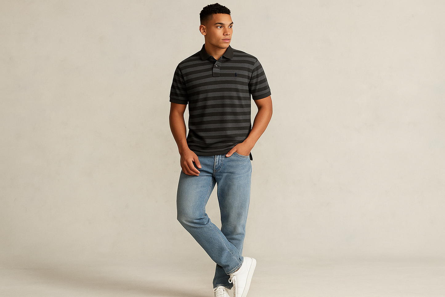 Look casual relajado con jeans claros