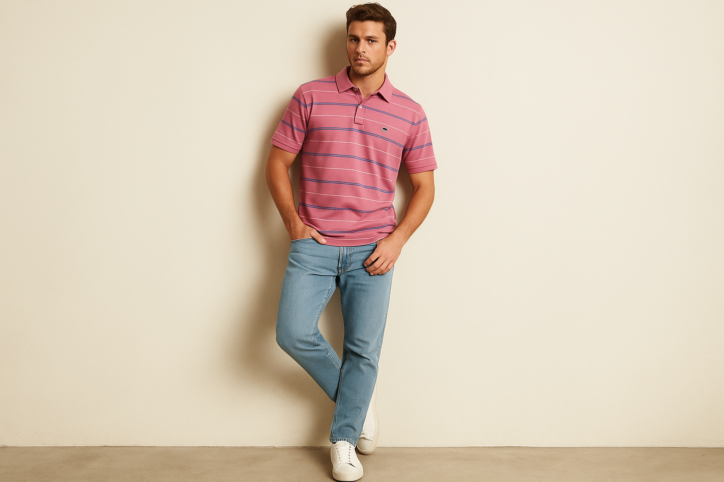 Look casual relajado con jeans claros