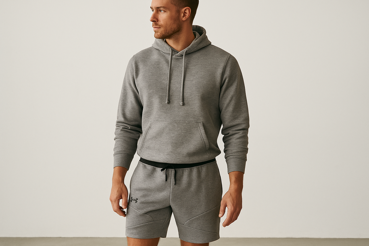 Look casual urbano con hoodie gris