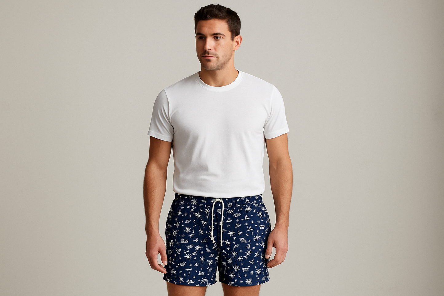 Look con camiseta blanca cuello redondo