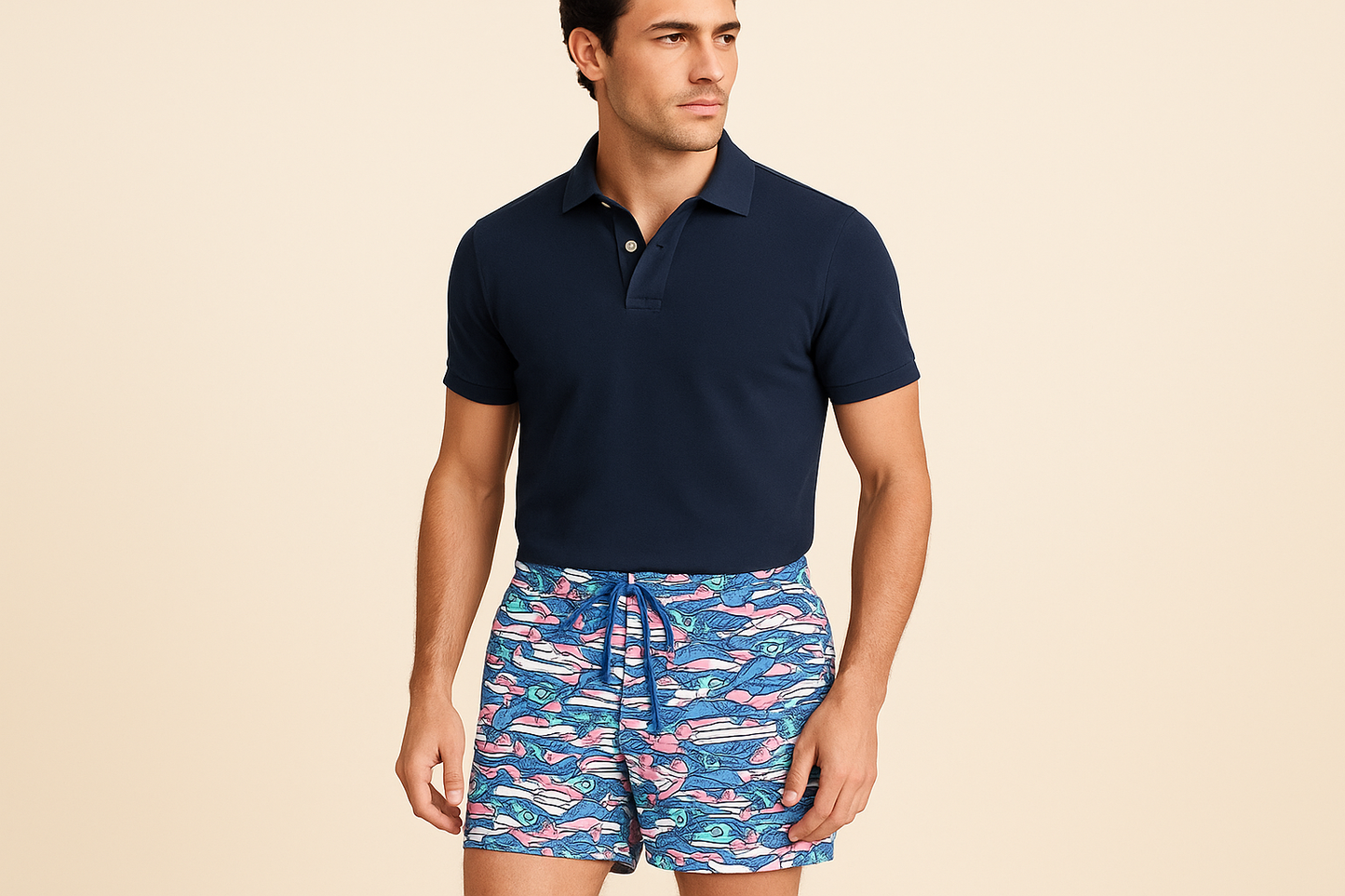 Look preppy - Fondo beige claro