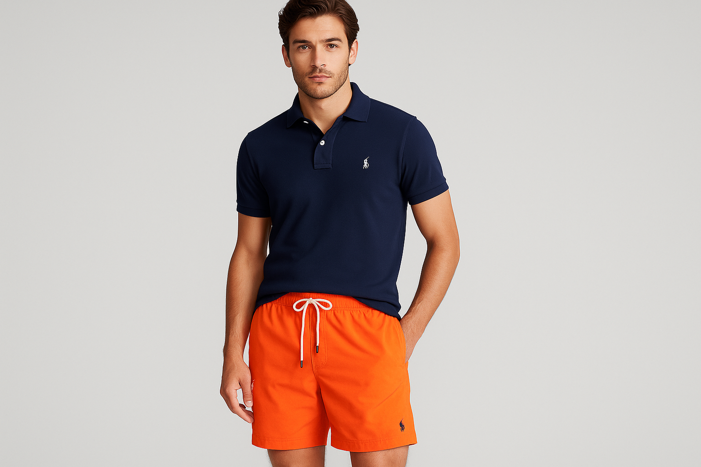 Look preppy - Fondo gris claro