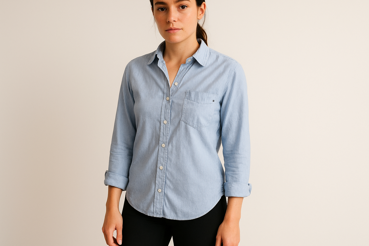 Look smart casual con leggings negros