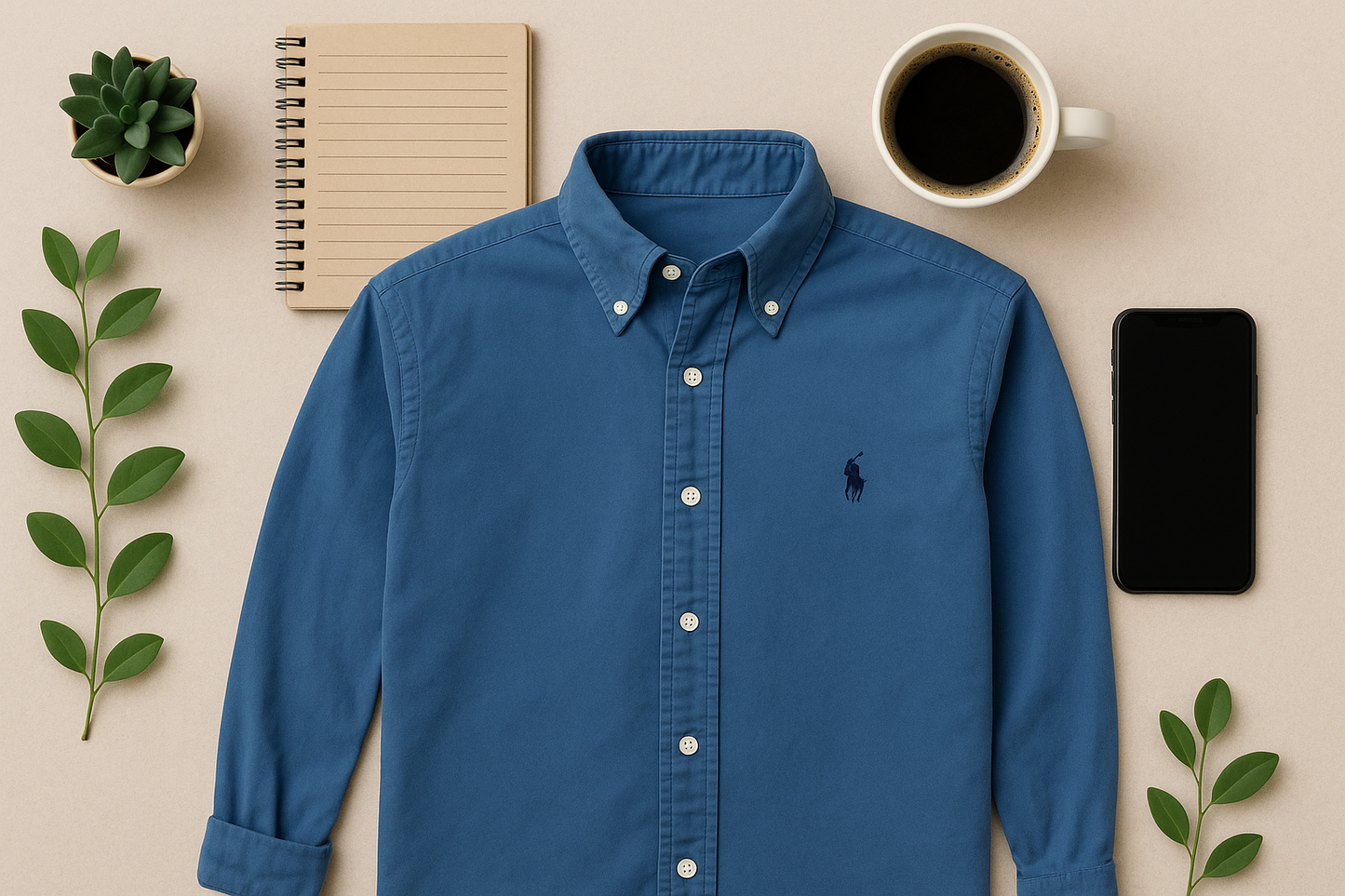 Marketing flat lay oficina