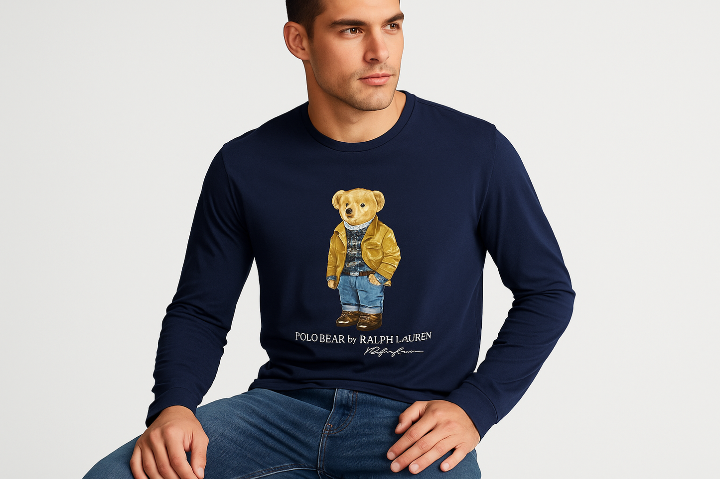 Modelo atlético - pose sentado