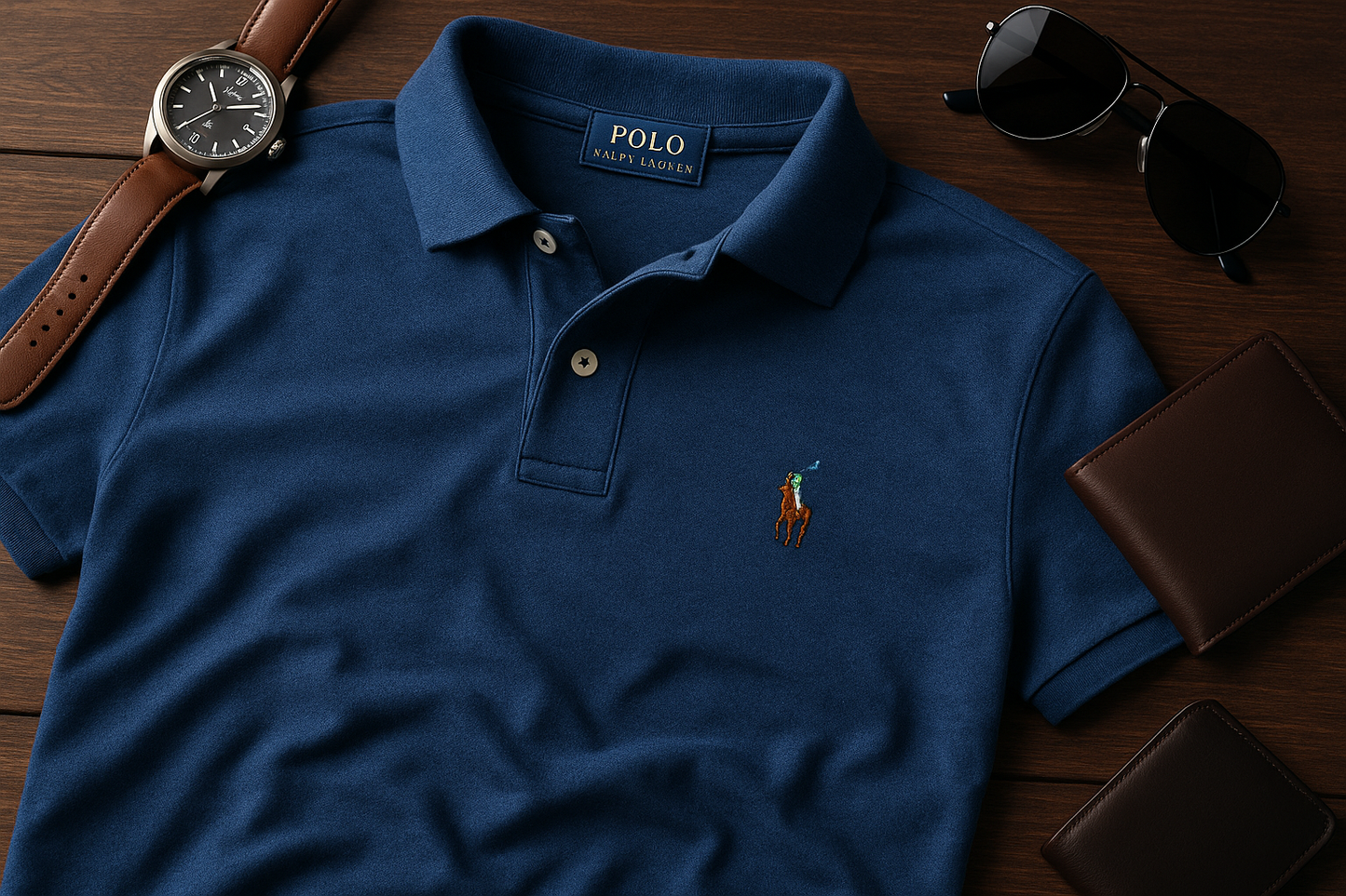 Polo con logo detallado