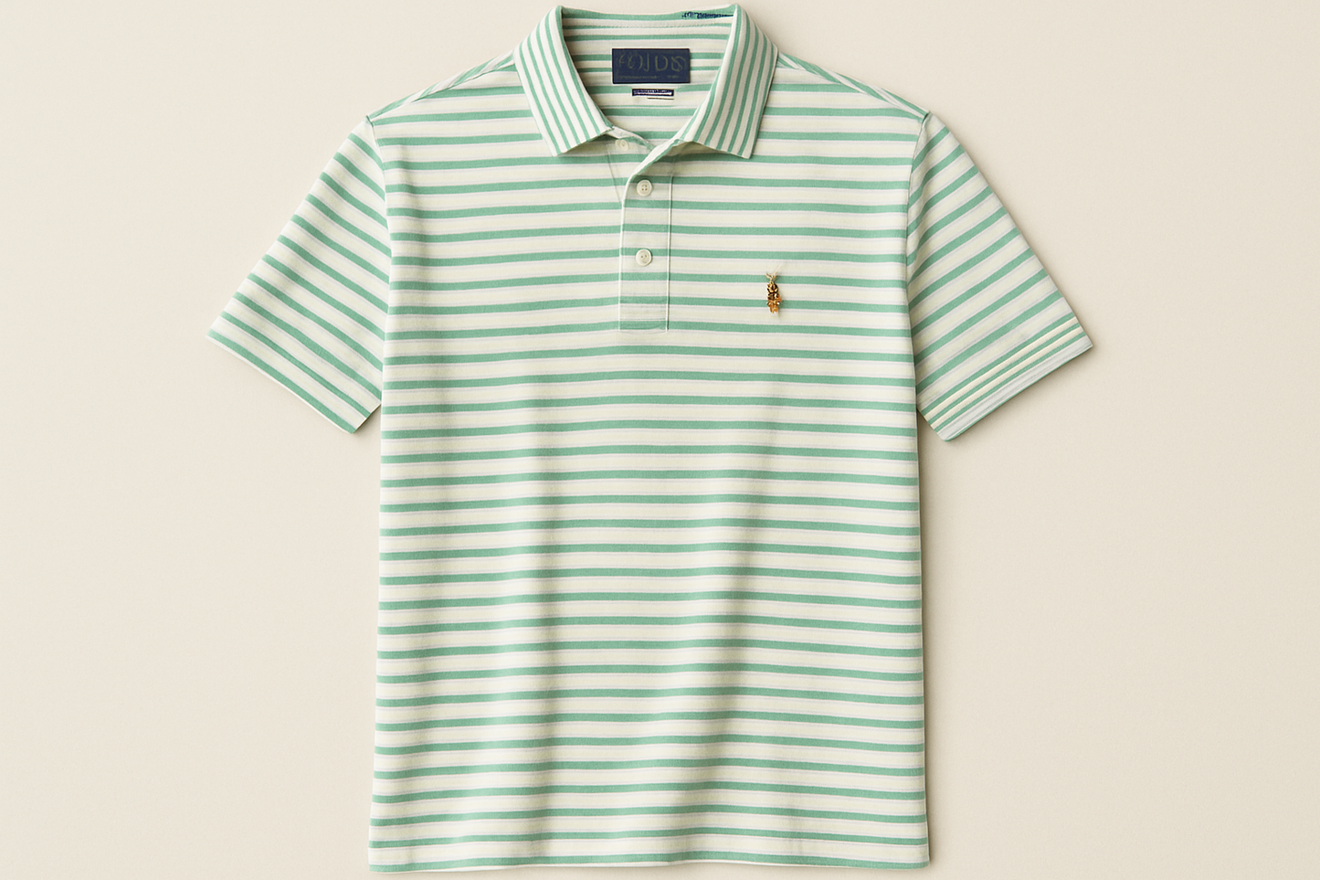 Polo extendido con cuello rayado