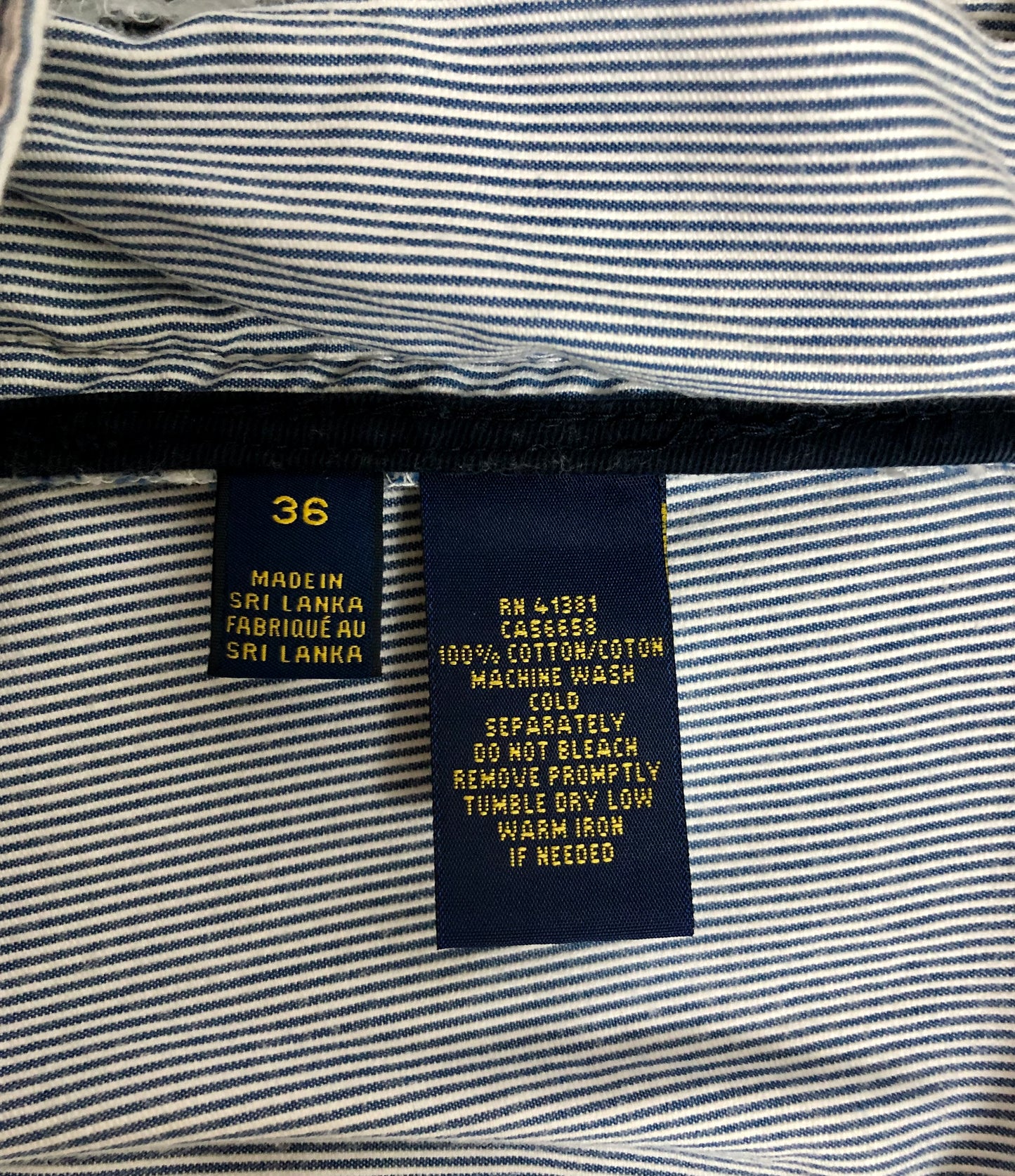 Short Cargo Polo Ralph Lauren 🏇🏼 de rayas azul y blanco talla 36