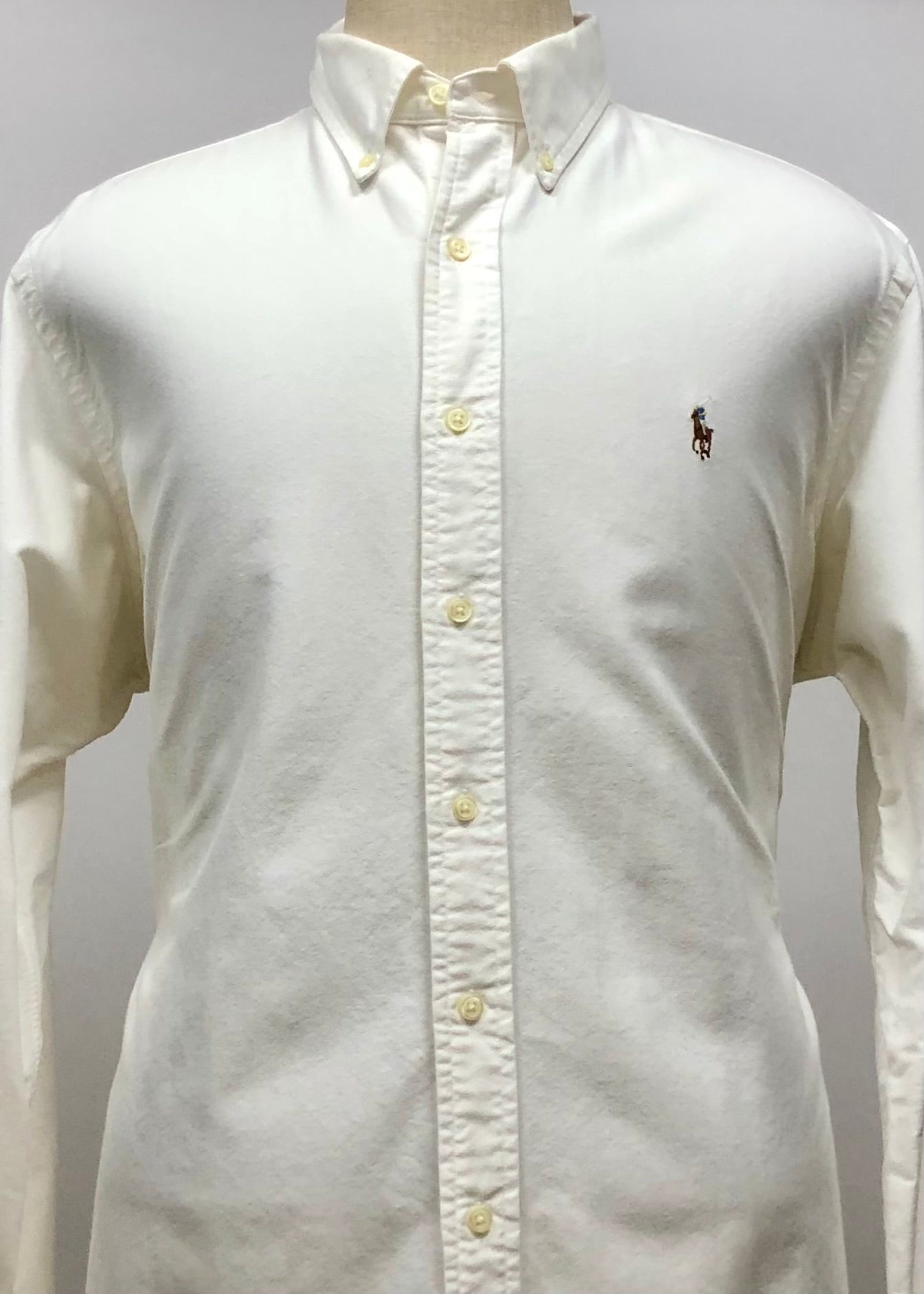 Camisa de botones Polo Ralph Lauren 🏇🏼 Oxford en color blanco Talla XL Entalle Custom Fit