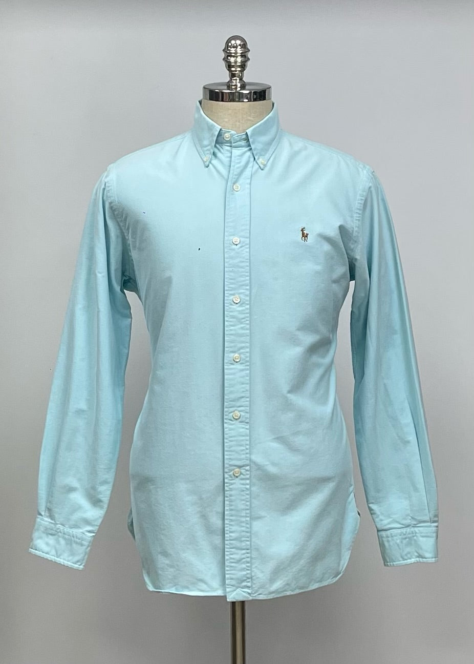 Camisa de botones Polo Ralph Lauren 🏇🏼 Oxford en color turquesa claro Talla M Entalle Clásico