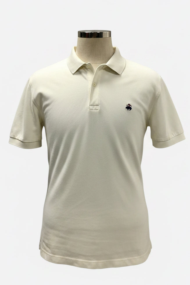 Camiseta Polo Brooks Brothers 🐑 color blanco Talla L Entalle Slim Fit
