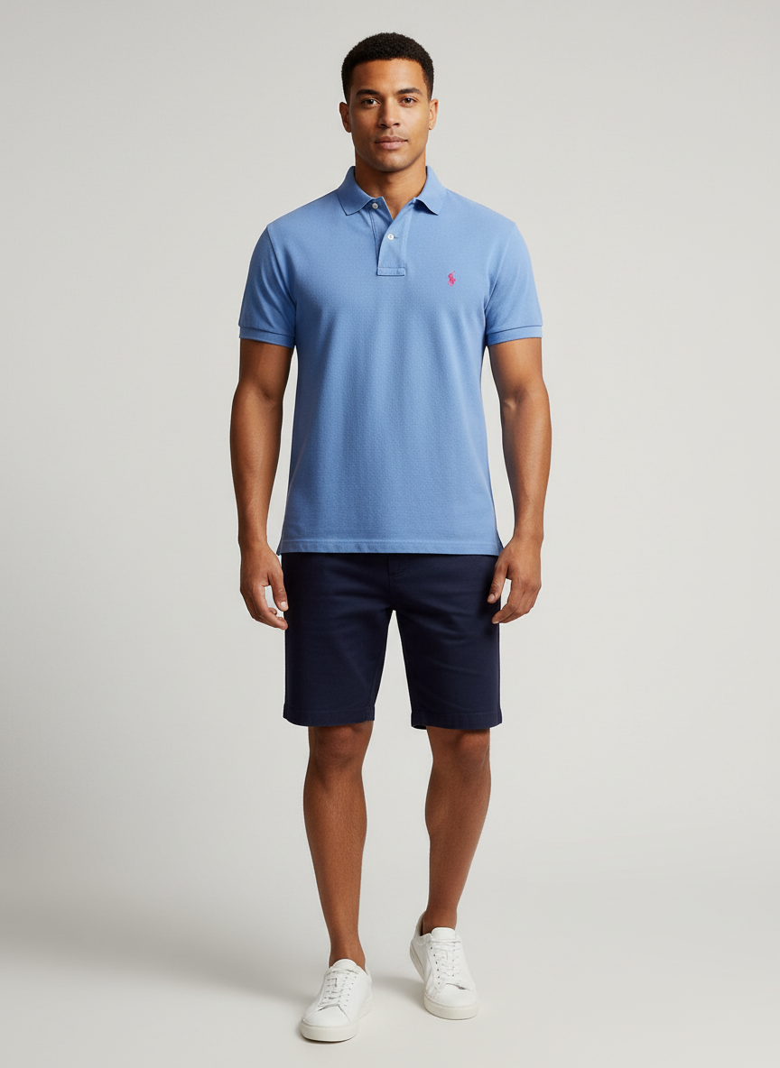Camiseta Polo Ralph Lauren 🏇🏼color azul claro Talla M Entalle Regular