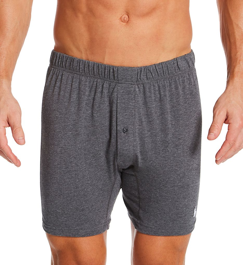 Paquete de 3 Boxer tejido Polo Ralph Lauren 🏇🏼 Classic Fit Tela algodón stretch color gris y negro Talla L