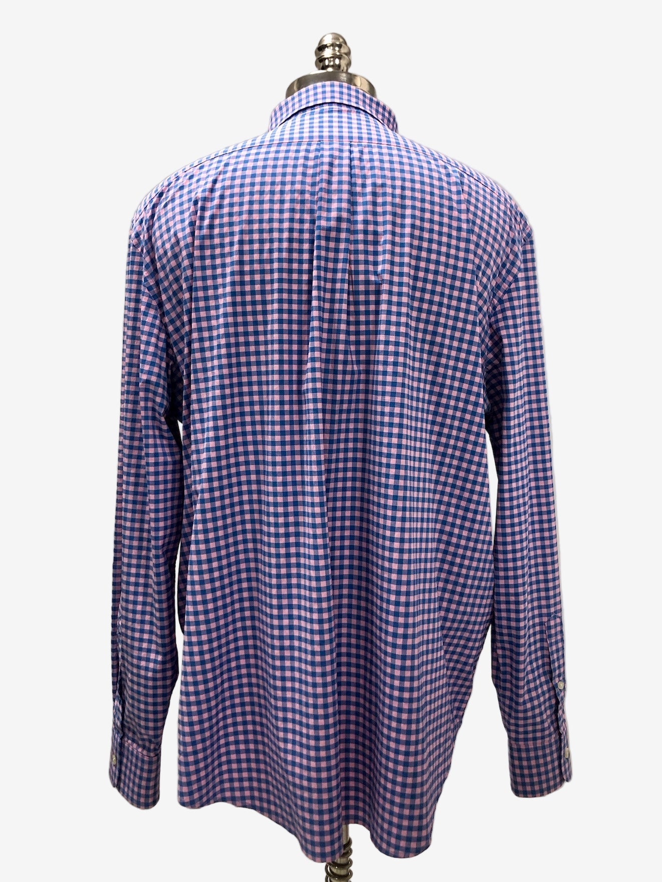 Camisa de botones Vineyard Vines 🐳 Performance de cuadros gingham en color azul y rosado Talla XL Entalle Clásico