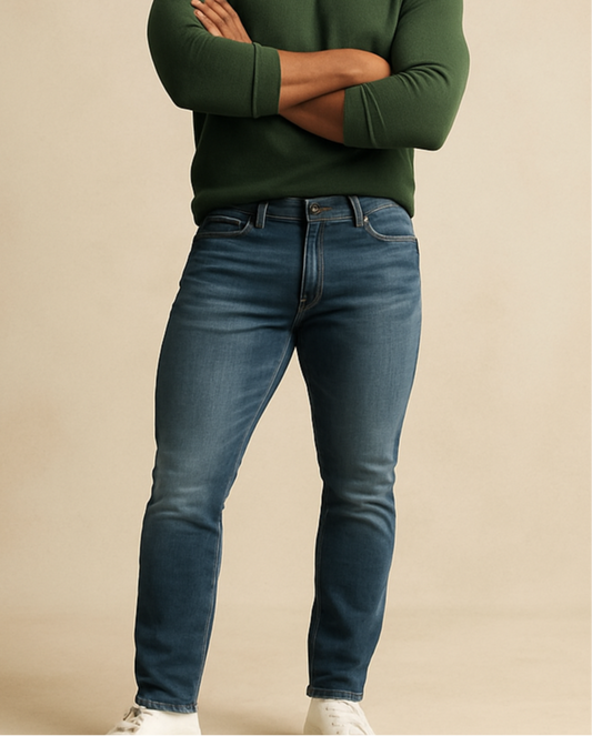 Pantalon jeans American Eagle 🦅  color azul oscuro Talla 33x32 Corte Slim Fit