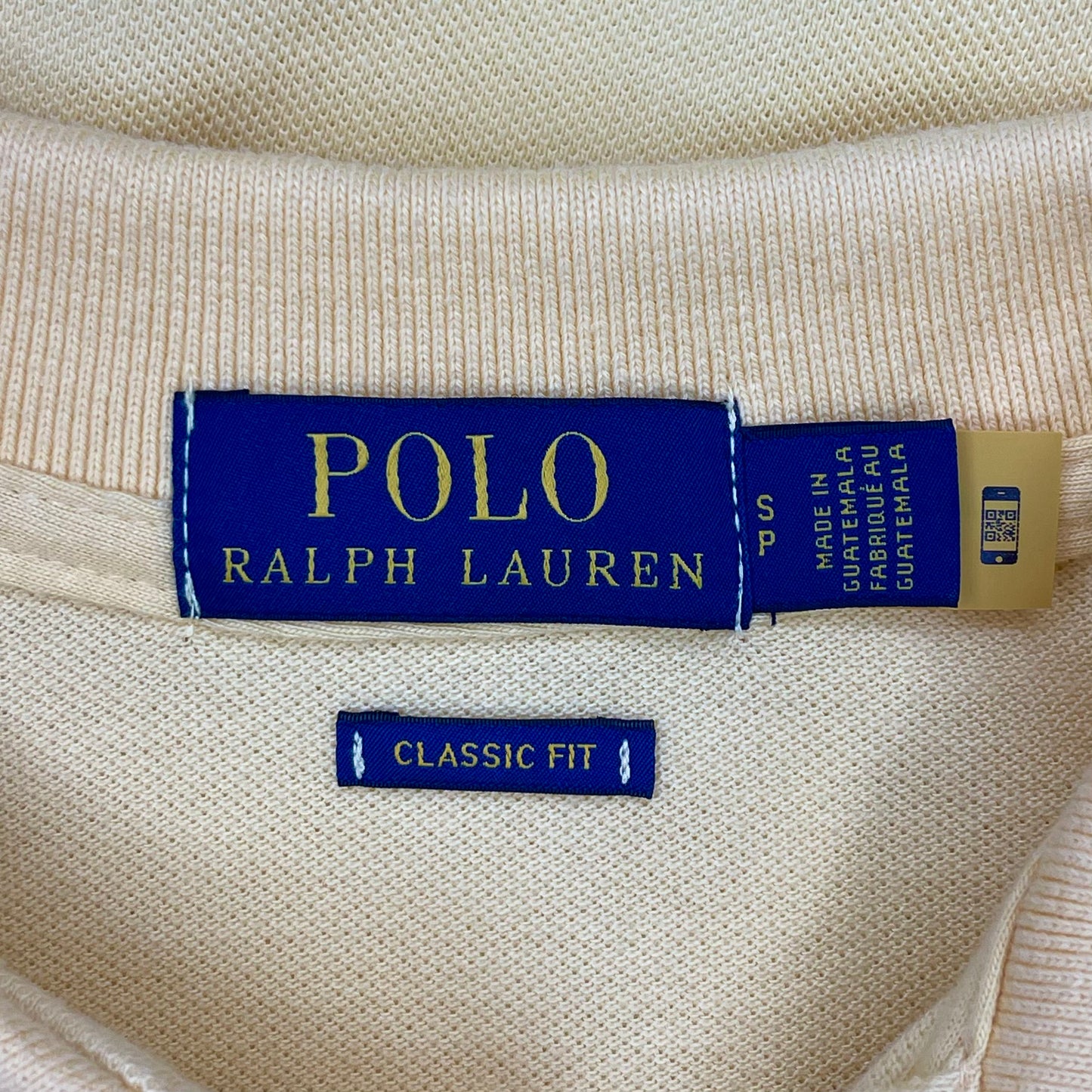 Camiseta Polo Ralph Lauren 🏇🏼 color amarillo claro y logo celeste Talla S Entalle Clásico