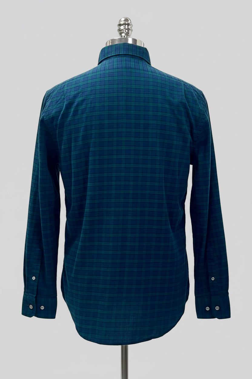Camisa Polo Ralph Lauren 🏇🏼 de cuadros verde oscuro y azul navy Talla L Entalle Slim Fit