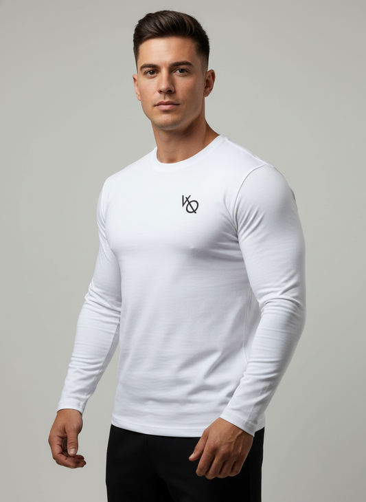 Camiseta de entrenamiento Vanquish 🏋🏽 color blanco y logo en negro Talla M