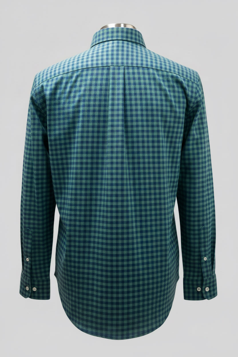 Camisa de botones Vineyard Vines 🐳 de cuadros en color verde y azul Talla S entalle clásico