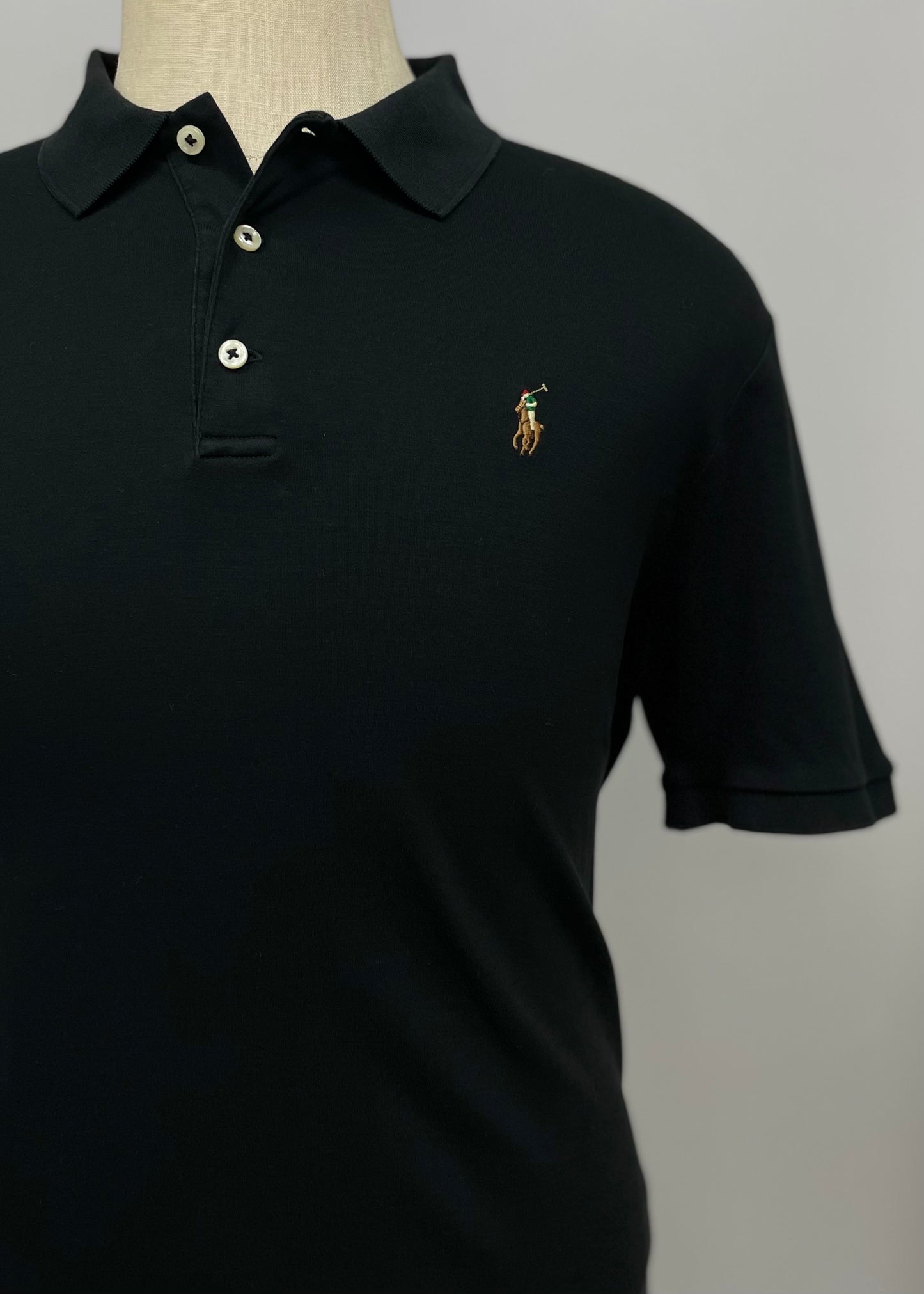 Camiseta Polo Ralph Lauren 🏇🏼color negro Talla L Entalle Clásico