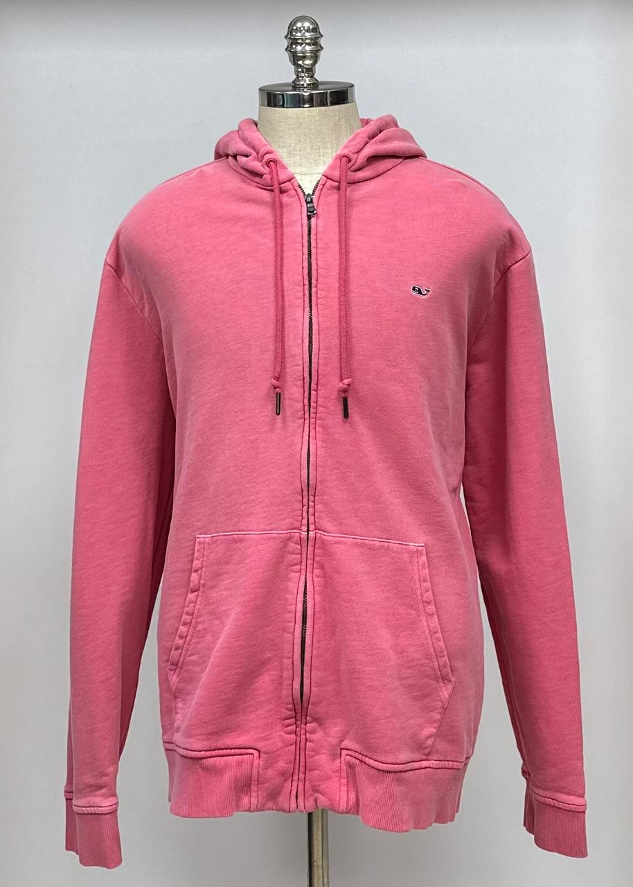 Sudadera Hoodie con capucha Vineyard Vines 🐳 color rosado con ziper Talla XXL