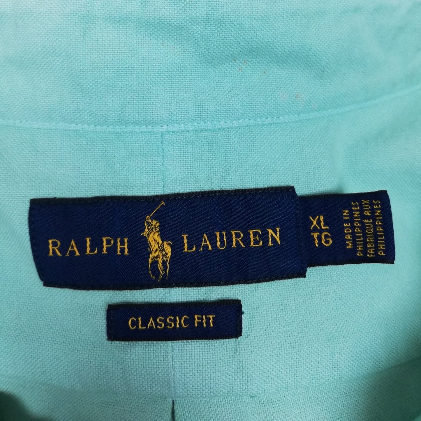 Camisa de botones Polo Ralph Lauren 🏇🏼 Oxford en color turquesa Talla XL Entalle Clásico (ver descripción)