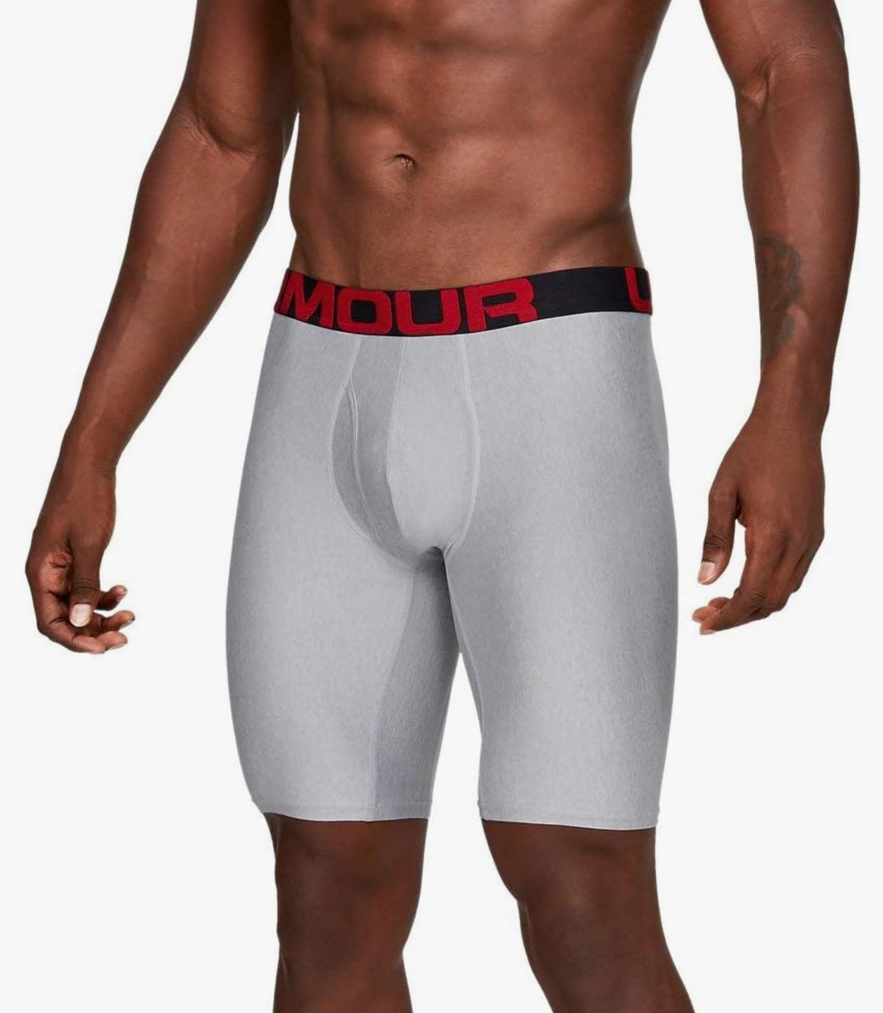 Combo de 2 Boxers Briefs Under Armour 🏋🏽 Tela Performance Tech de 9” de largo color gris Talla XXL