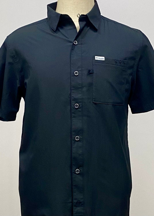 Camisa Columbia 🔹color negro con Omni Shade Manga corta Talla S