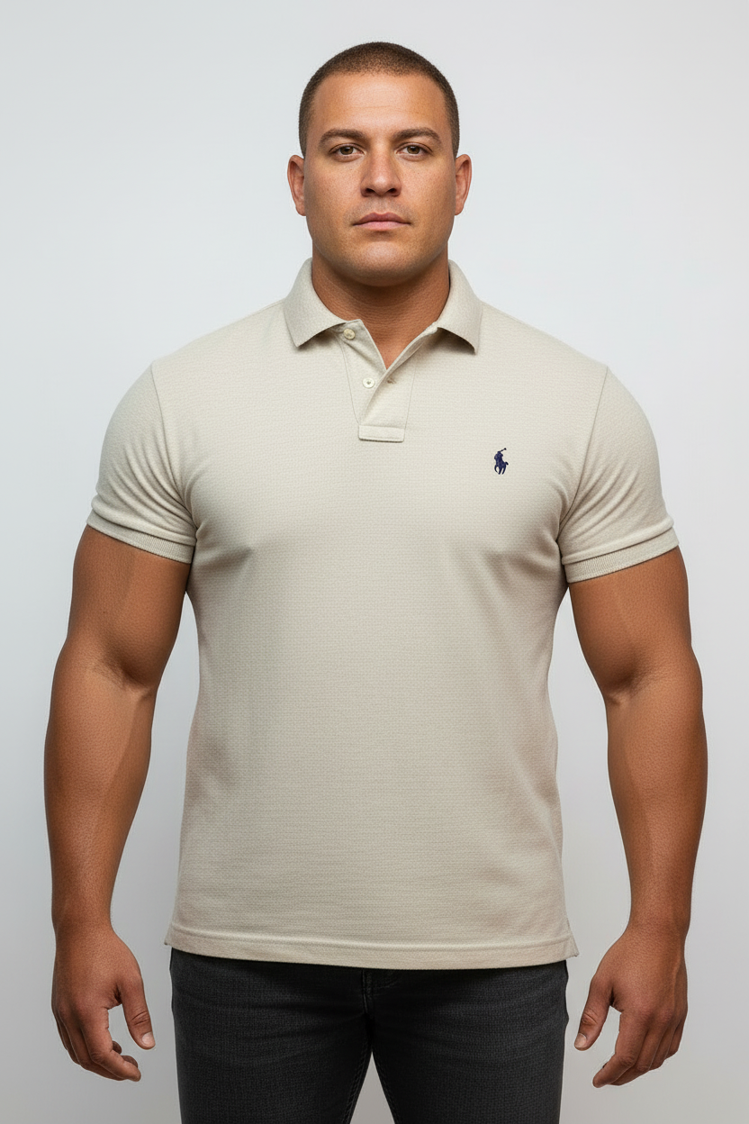 Camiseta Polo Ralph Lauren 🏇🏼 color crema Talla XL Entalle Clásico